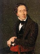 Christian Albrecht Jensen Portrait of Hans Christian Andersen oil